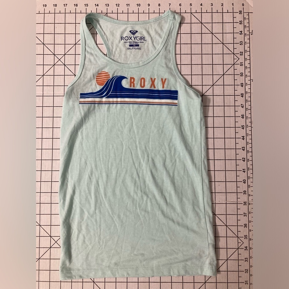 Roxy Girl’s Size XXL (16) Seafoam Green Tank Top